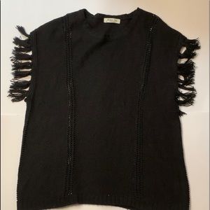Black Knitted Over shirt